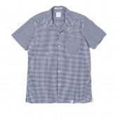 BEDWIN-S:S B.D OPEN COLLAR SHIRT FD 「ROGERS」 - Navy
