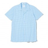 BEDWIN-S:S B.D OPEN COLLAR SHIRT FD 「ROGERS」 - Sax