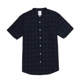 Mr.GENTLEMAN-STAND COLLAR S:S SHIRT - Black Watch