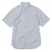 GOODENOUGH-TRANSPARENT LOGO STRIPE S:S SHIRT - Saxe : Navy