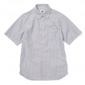 GOODENOUGH-TRANSPARENT LOGO STRIPE S:S SHIRT - Saxe : Red