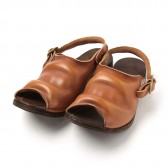 LEATHER & SILVER MOTO-Back Strap Sandals #1638 - Natural