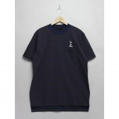 MOUNTAIN RESEARCH-Border Tee - Navy × Brown