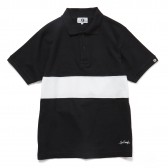 GOODENOUGH-CUT OUT LINE POLO - Black