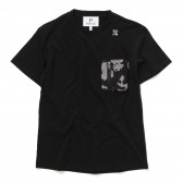 HABANOS-MILITARY CAMO-POCKET S:SL Tee - Black