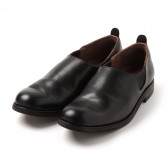 LEATHER & SILVER MOTO-手染め Lowcut Side Gore #1646 - Black