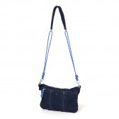 Porter Classic-HARD LINEN SHOULDER BAG S - Blue