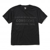 COW BOOKS-Logo T-shirt - Black × Black