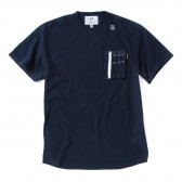 HABANOS-MILITARY COTTON C-NECK S:SL Tee - Navy
