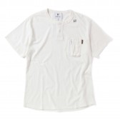 HABANOS-MILITARY COTTON H-NECK S:SL Tee - White