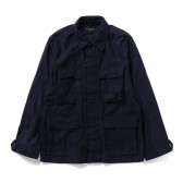 ENGINEERED GARMENTS-BDU Jacket - Cotton Reversed Sateen - Dk.Navy