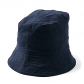 ENGINEERED GARMENTS-Bucket Hat - Cotton Reversed Sateen - Dk.Navy
