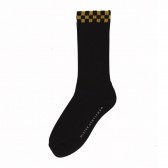 Mr.GENTLEMAN-CHECKER SOCKS - Black