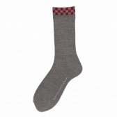 Mr.GENTLEMAN-CHECKER SOCKS - Grey