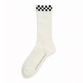 Mr.GENTLEMAN-CHECKER SOCKS - White