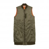 Mr.GENTLEMAN-LONG MA-1 VEST - Khaki