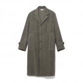 NAISSANCE-MOLESKIN CHESTER COAT - Green