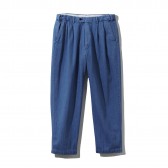 NAISSANCE-PLEATED DENIM PANTS - Indigo