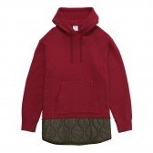 Mr.GENTLEMAN-QUILTED MIX PULLOVER SWEAT PARKA - Red