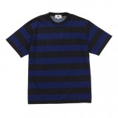 GOODENOUGH-S:S BORDER SHIRT - Blue : Black