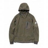 and wander-back nap raising hoodie - Khaki