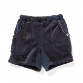 and wander-high loft fleece short pants - Navy