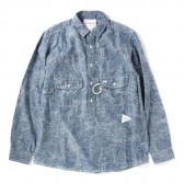 and wander-map JQ dungaree shirt (M) - Blue