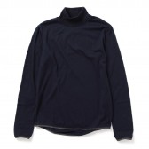 and wander-wool high neck T - Navy