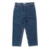Living Concept-5POCKET  WIDE DENIM PANTS : BIO WASH - B.Blue