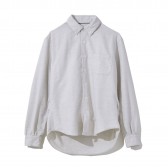 NAISSANCE-GATHERED SHIRT - White