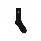 Mr.GENTLEMAN-LOGO SOCKS - Black