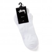 STUSSY-Mini SS Link No Show Socks - White