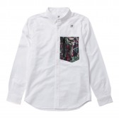 HABANOS-OUTDOOR-POCKET SHIRTS - White (Tartan Pocket)