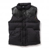HABANOS-RIPSTOP NYLON DOWN VEST - Black