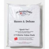 DELUXE CLOTHING-DELUXE × Hanes CREW NECK TEE - White