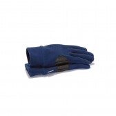 hobo-Fleece Groves with Cow Leather - Black