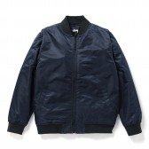 STUSSY-Flight Satin Bomber Jacket - Navy