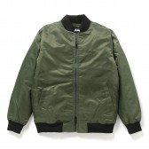 STUSSY-Flight Satin Bomber Jacket - Olive