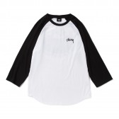 STUSSY-Global Designs Raglan - White : Black