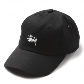 STUSSY-Kids Classic Logo Strapback Cap - Black