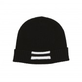 Mr.GENTLEMAN-LINE KNIT CAP - Black