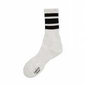 Mr.GENTLEMAN-LINE SOCKS - White × Black