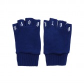 Mr.GENTLEMAN-LOGO KNIT GLOVE - Blue