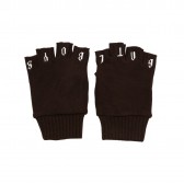 Mr.GENTLEMAN-LOGO KNIT GLOVE - Brown