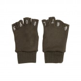 Mr.GENTLEMAN-LOGO KNIT GLOVE - Olive