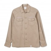 BEDWIN-L:S MILITARY SHIRT 「CLIFF」 - Beige