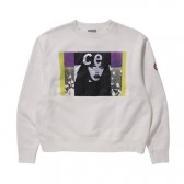 C.E / CAV EMPT-SATIN PATCH CREW NECK - White