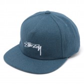 STUSSY-Smooth Stock Melton Strapback - Blue