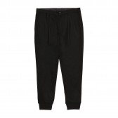 Mr.GENTLEMAN-WOOL RIB PANT - Black
