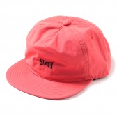 STUSSY-Washed Cotton Nylon Strapback - Red